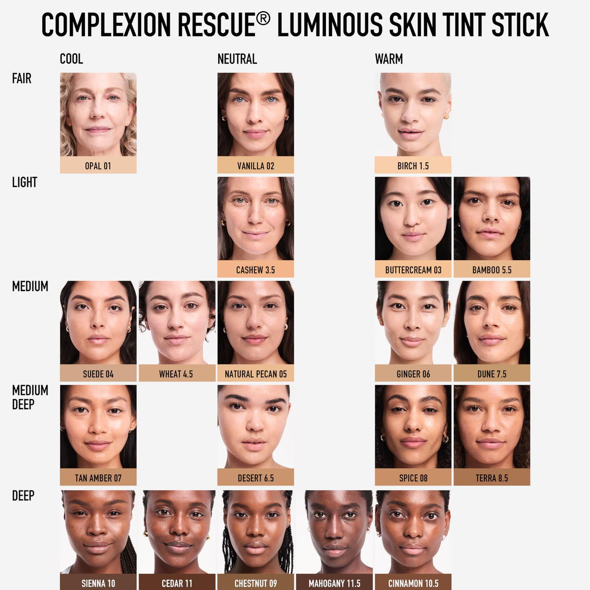 White Smoke bareMinerals Complexion Rescue Skin Tint Stick, 0.3 oz
