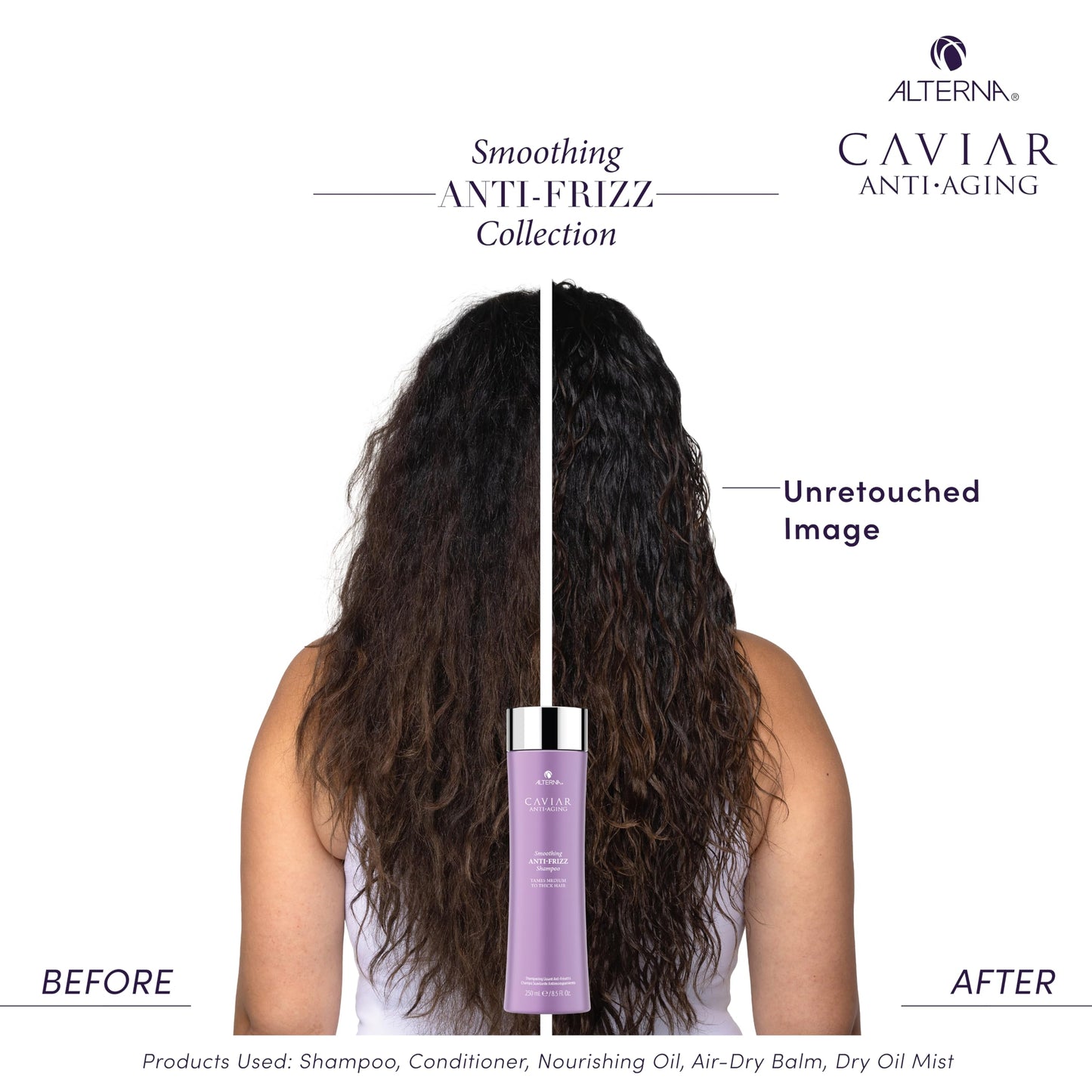 White Smoke CAVIAR Anti-Aging Smoothing Anti-Frizz Shampoo 33.8 Fl Oz| For Medium, Thick Hair | Smooths Hair, Tames Frizz | Sulfate Free