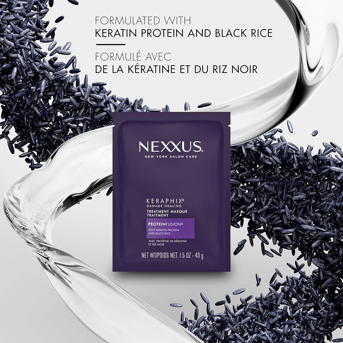 Lavender Nexxus Keraphix Second Step Severe Damage Hair Masque,1.5 oz (Pack of 3)