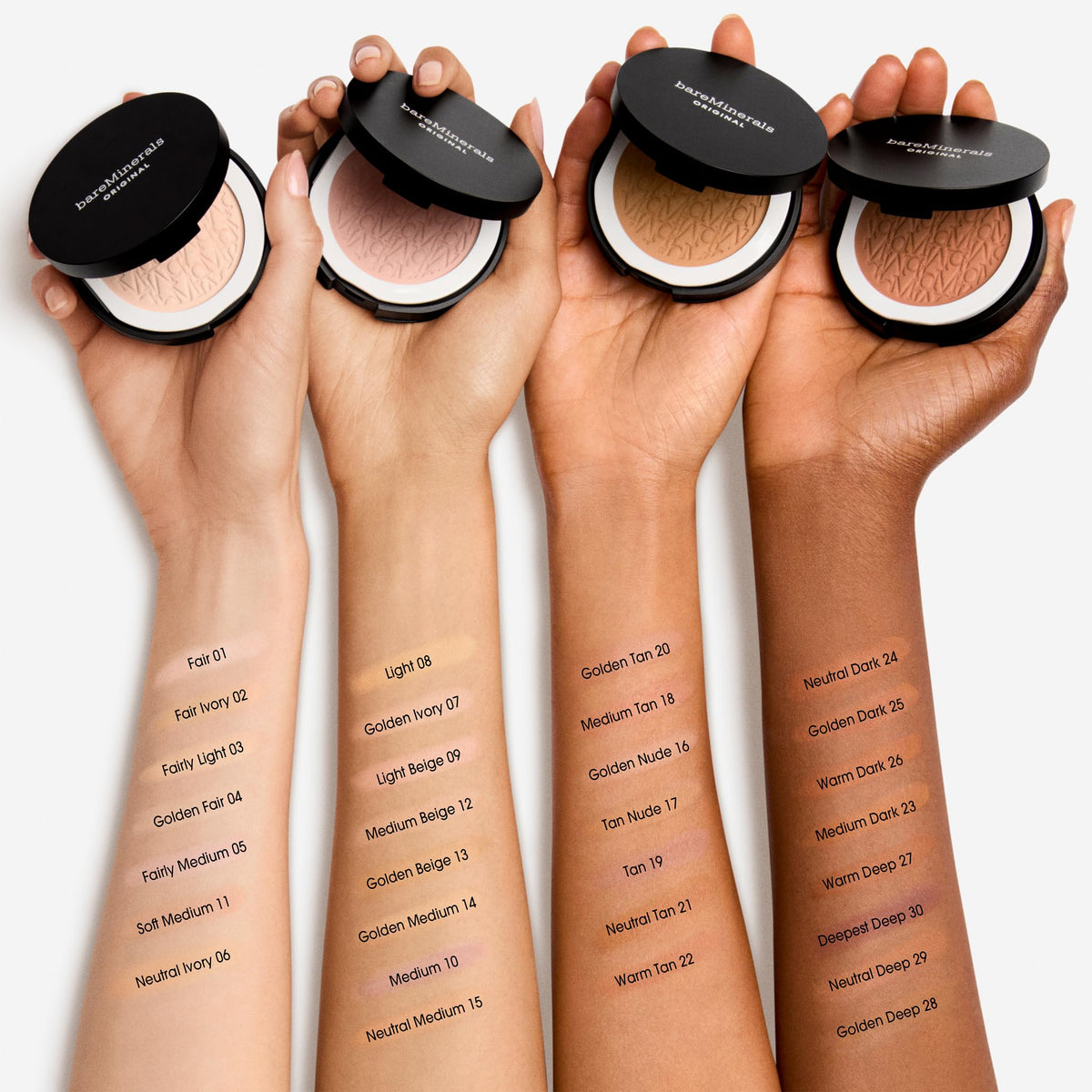 White Smoke bareMinerals Original Pressed Powder Foundation, 0.3 oz