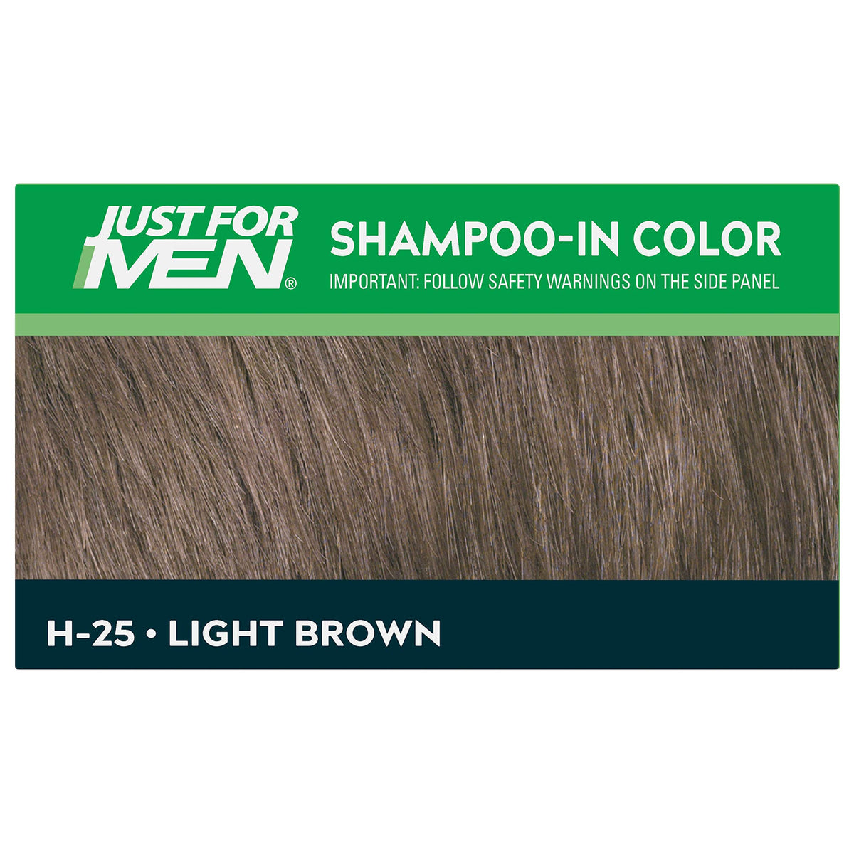 Dark Olive Green Just For Men Original Formula Men's Hair Color Light Brown H-25 - 1 Application