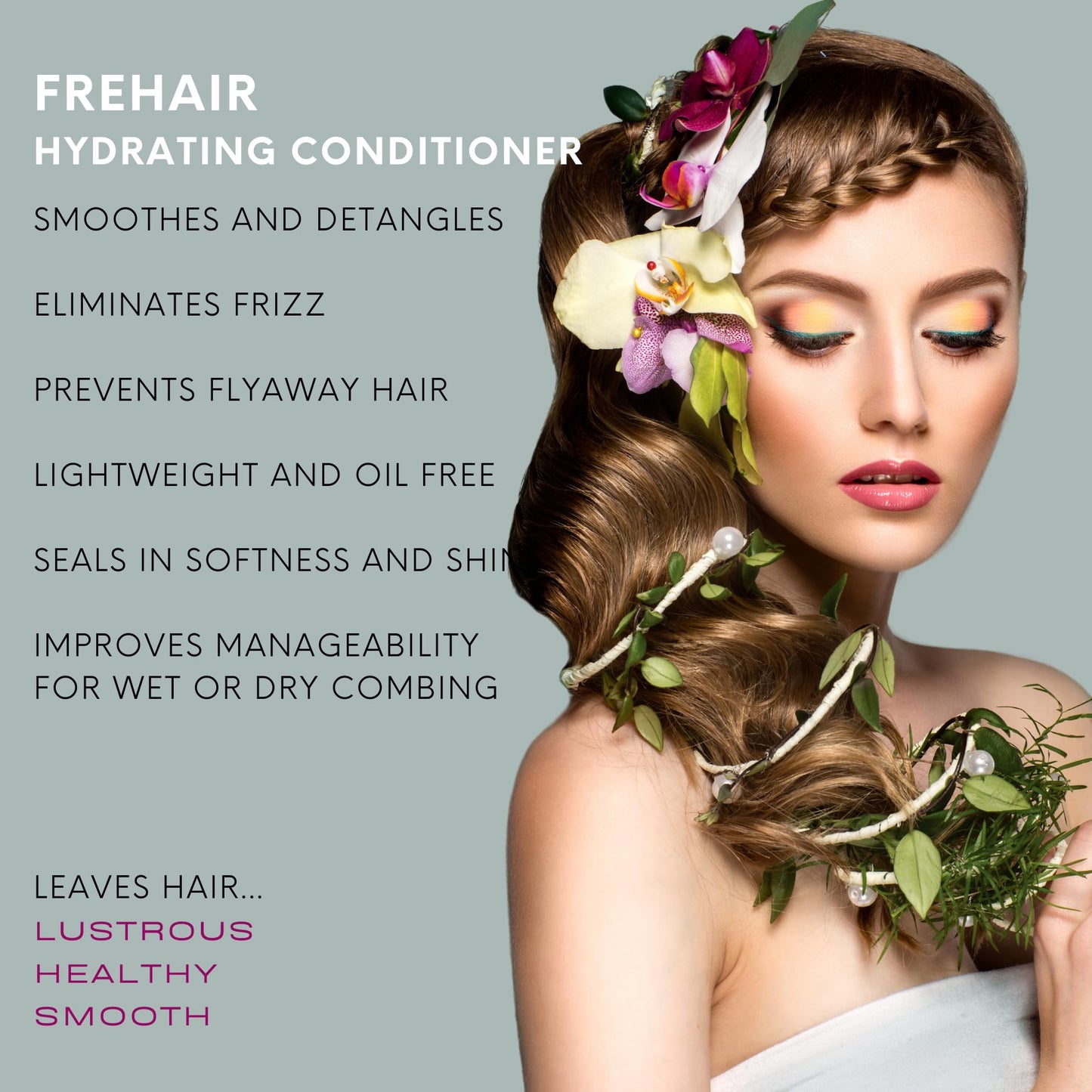 Mastey Paris Frehair Daily Conditioner - Classic Professional Hair Care - Eliminates Tangles and Tames Frizz 32 oz (1 pk)