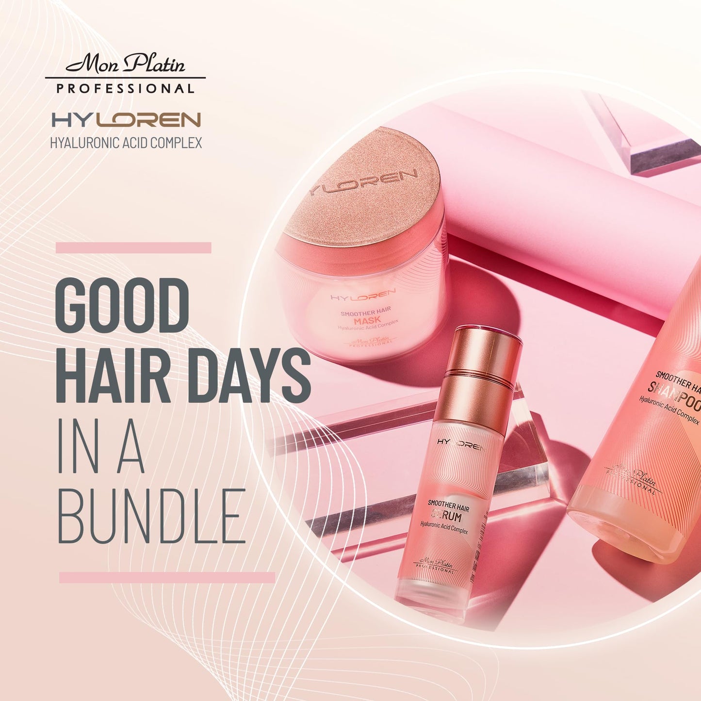 Misty Rose Parent Shampoo - Treated Hair (HYLOREN Combo For Straightened Hair)