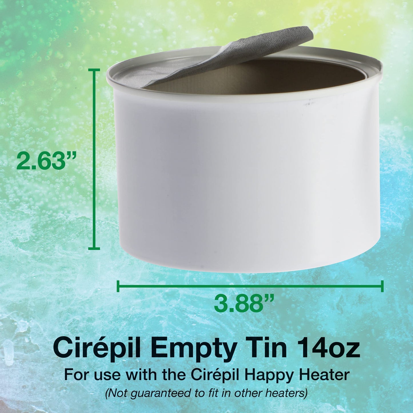 Medium Aquamarine Cirepil - Escential Rose - 400g / 14.11 oz Hard Wax Tin - Creamy Stripless Wax for Sensitive Areas - Effective on Short & Shaved Hair - Professional Body & Bikini Depilatory Refill
