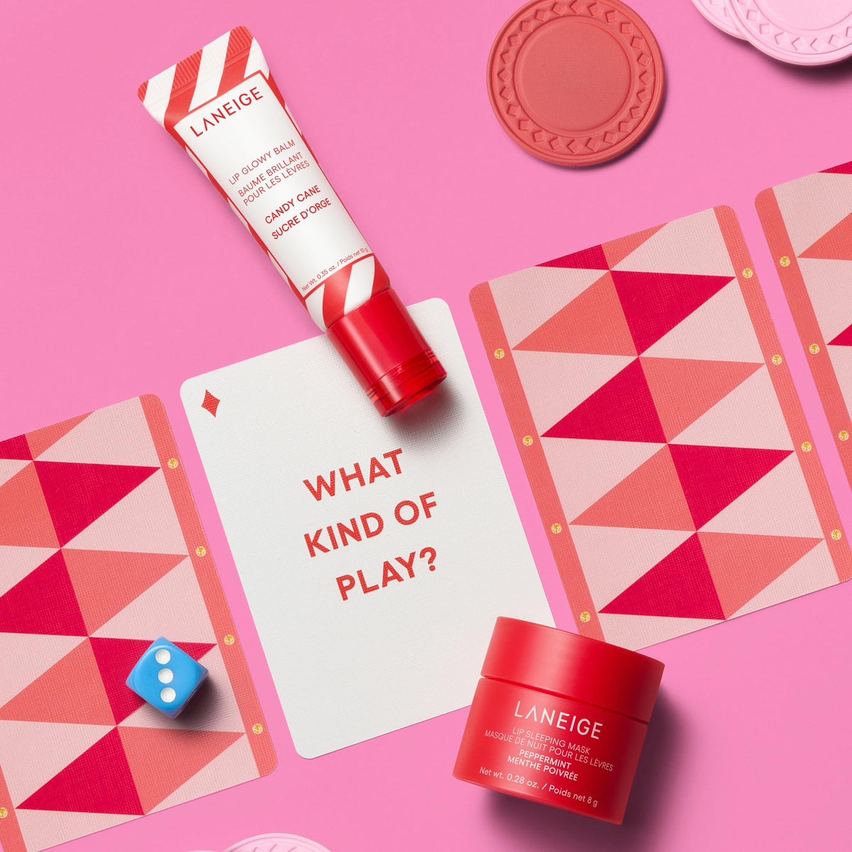 Hot Pink LANEIGE Midnight Minis: Limited-Edition Holiday Lip Care Gift Set for Day & Night Hydration