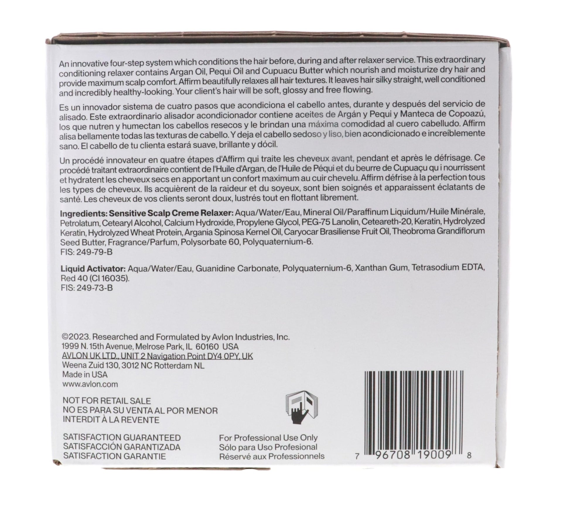 Light Gray AFFIRM CONDITIONING RELAXER SYSTEM SENSITIVE SCALP CREME RELAXER 9 APPLICATIONS by AVLON AFFIRM