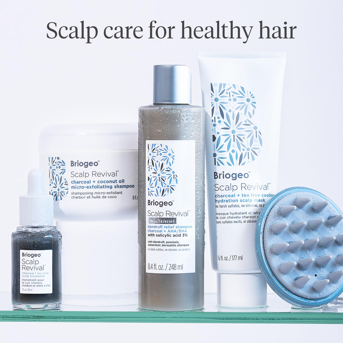 White Smoke Briogeo Scalp Revival Charcoal + Tea Tree Cooling Hydration Scalp Mask
