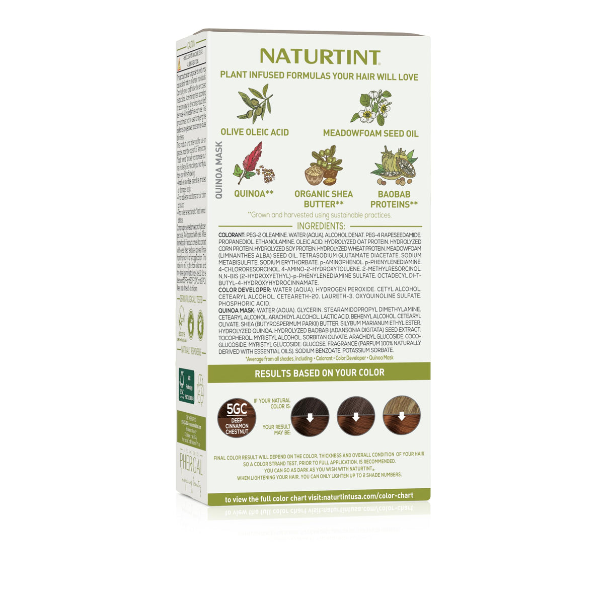 Seashell Naturtint 5GC Deep Cinnamon Chestnut Permanent Hair Color (Pack of 1), Ammonia Free, Vegan, Cruelty Free, up to 100% Gray Coverage, Long Lasting Results (Packaging may vary)