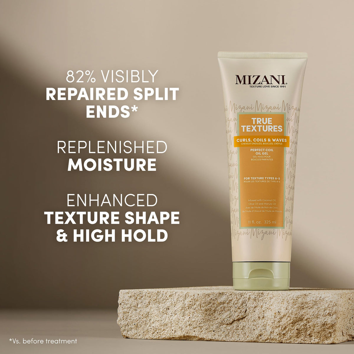 Gray Mizani True Textures Perfect Coil Oil Hair Gel – For Curly Hair