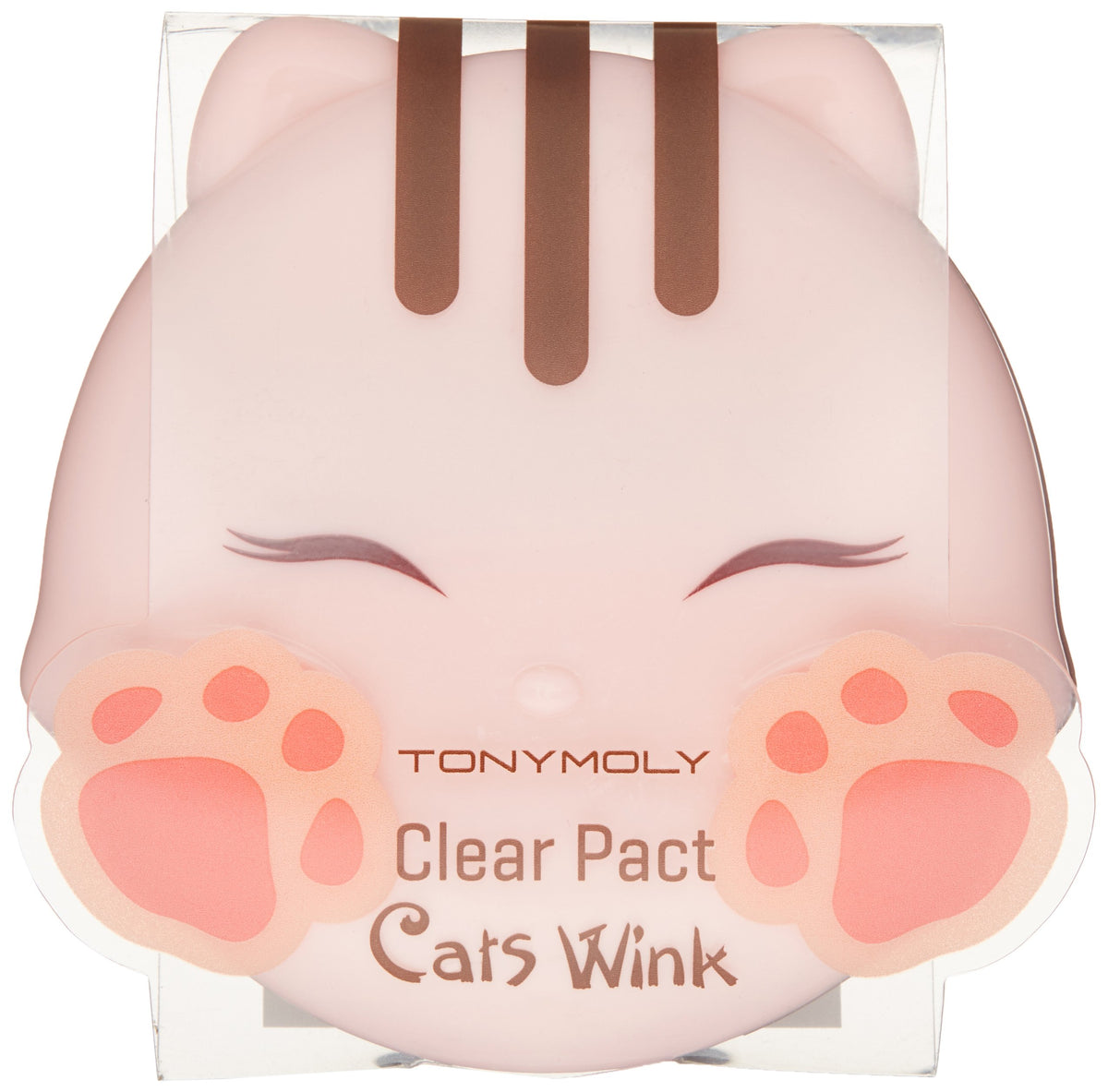 White Smoke TONYMOLY Cats Wink Pressed Powder Pact - Sebum Control, Clean Finish