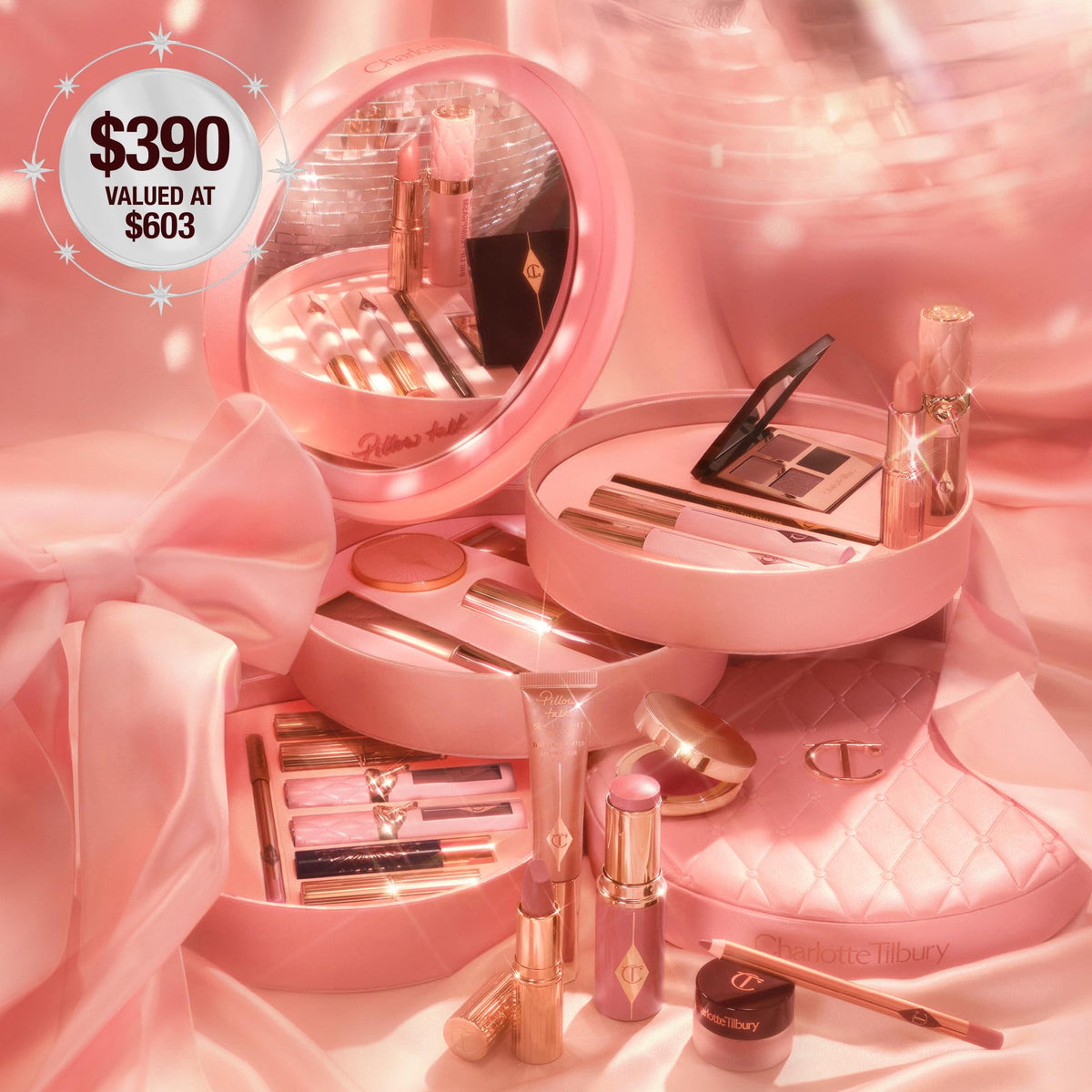 Dark Salmon Charlotte Tilbury Pillow Talk Dreams Come True – 16 Full-Size Pillow Talk Icons In A Dreamy Collectors’ Edition Makeup Box