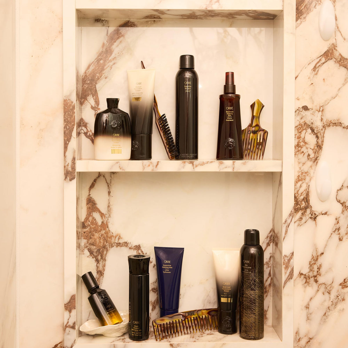 Peach Puff Oribe Royal Blowout Heat Styling Spray - For Smooth, Sleek Blowouts - 1.7oz