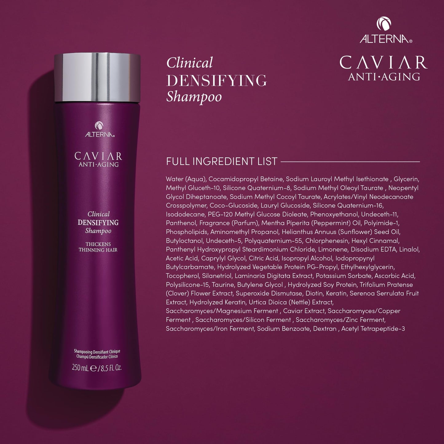 Brown Alterna Caviar Anti-Aging Clinical Densifying Shampoo, 8.5 Fl Oz (Pack of 2)