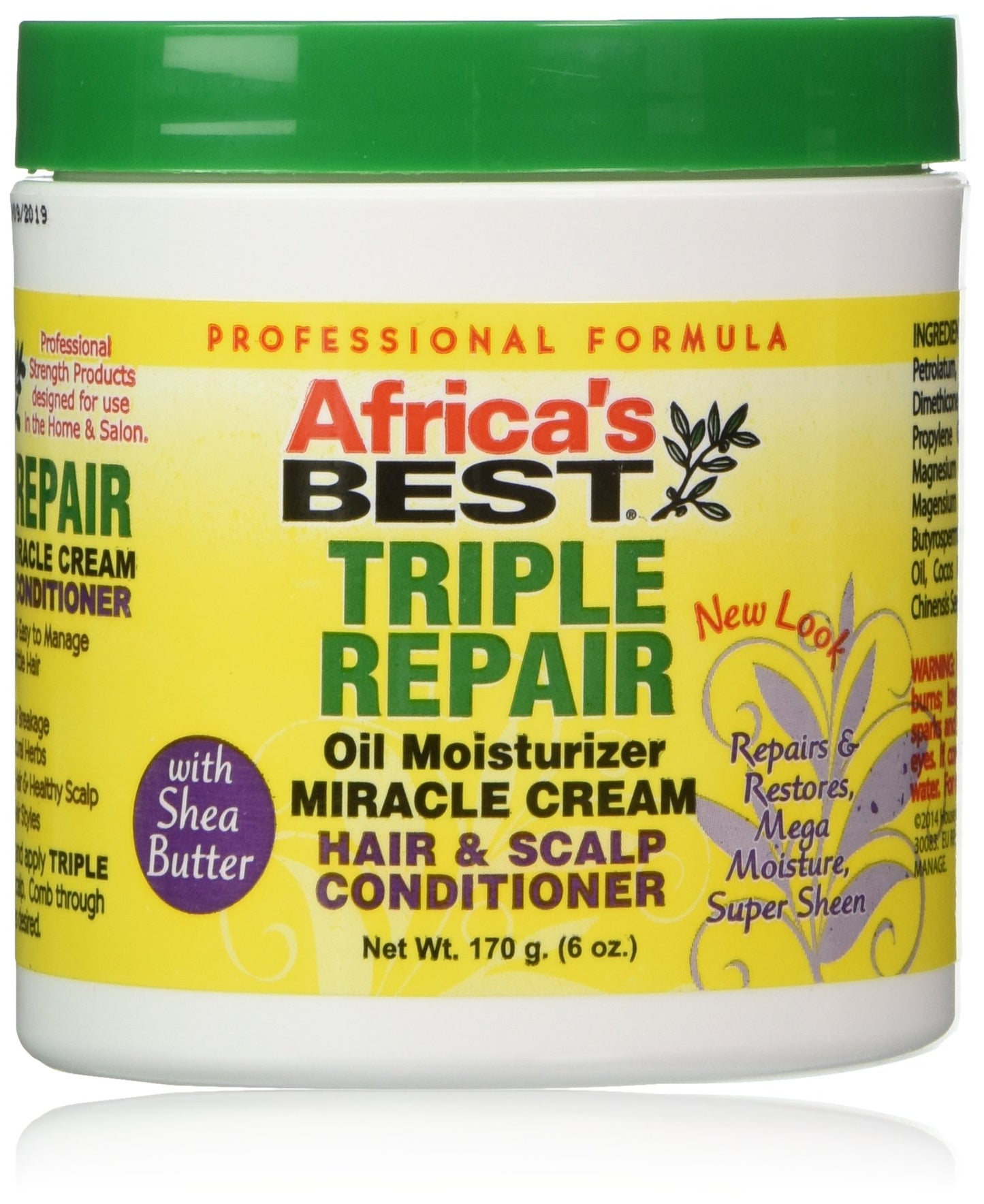 Lavender Africa's Best Triple Repair Oil Moisturizer Hair and Scalp Conditioner, 6 Ounce (Packaging May Vary)