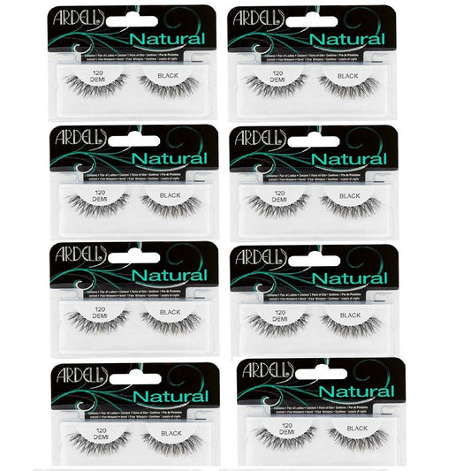 Lavender Ardell Fashion Lashes Natural Strip Lash, (Black) [120] 1 each ( Pack of 8)