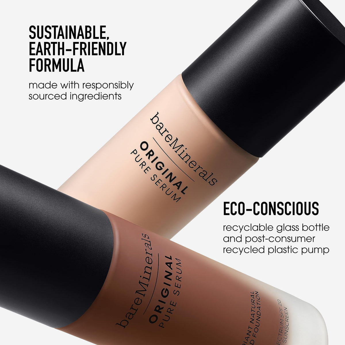 White Smoke bareMinerals Original Pure Serum Liquid Foundation, Deep Cool 5, 1 oz