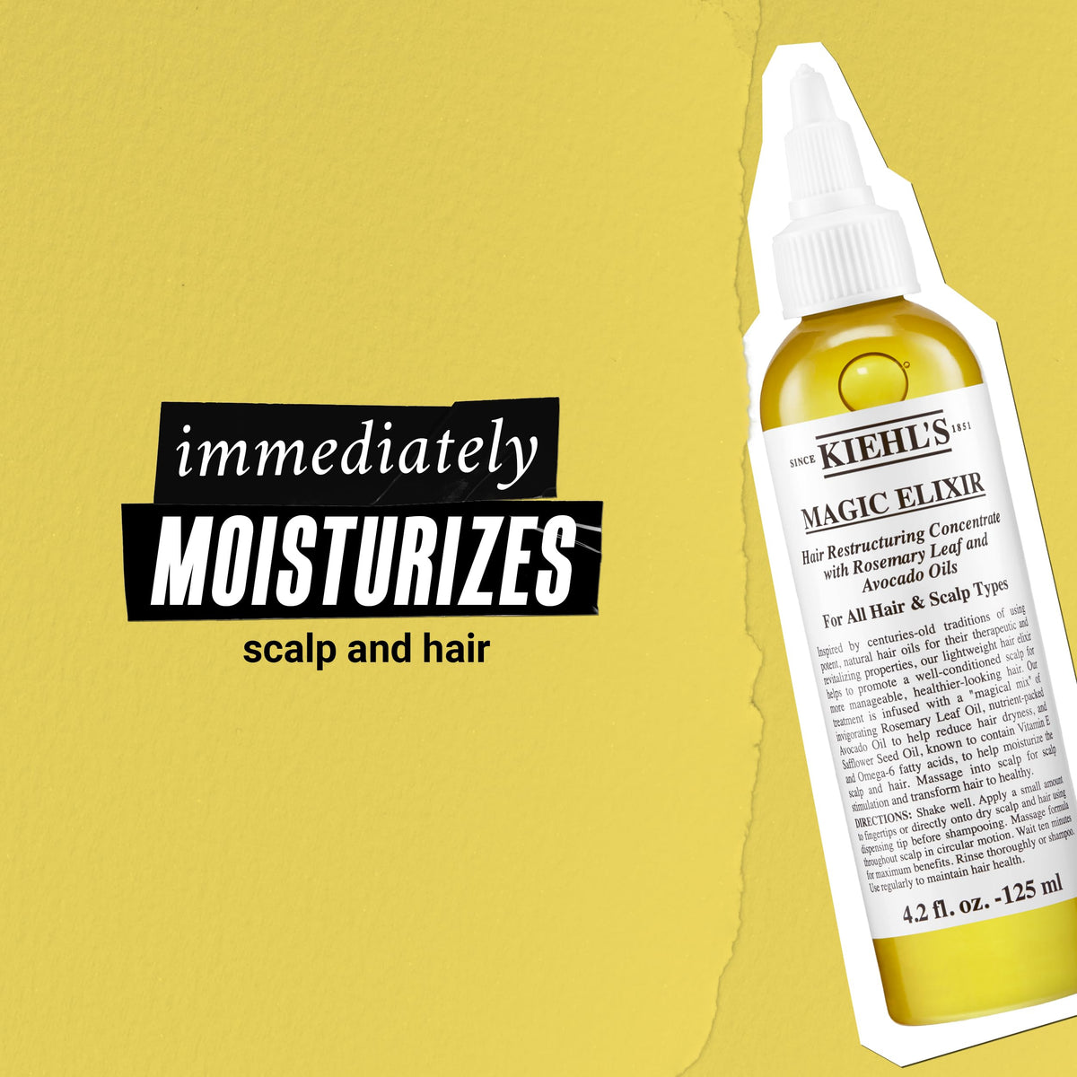 Sandy Brown Kiehl's - Magic Elixir Hair Oil - Moisturizing Treatment - 4.2 fl oz
