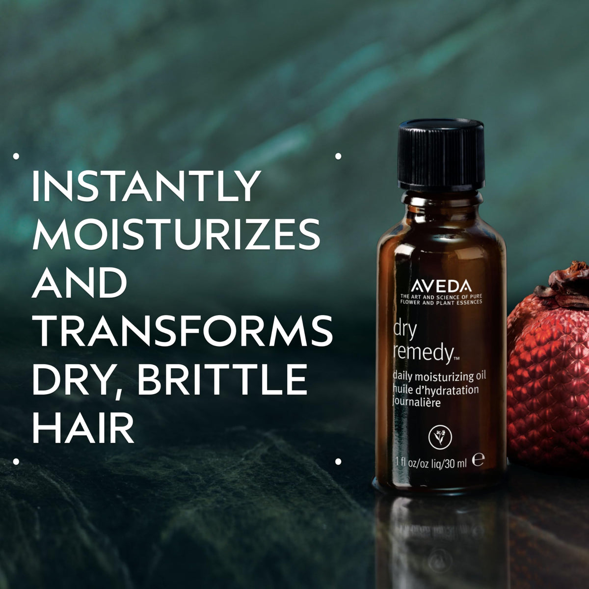 Dark Slate Gray AVEDA Dry Remedy Daily Moisturizing Oil | Instantly Moisturizes Dry, Brittle Hair | 90% Naturally Derived* | Organic Buriti Oil | Silicone Free, 1 Fl Oz