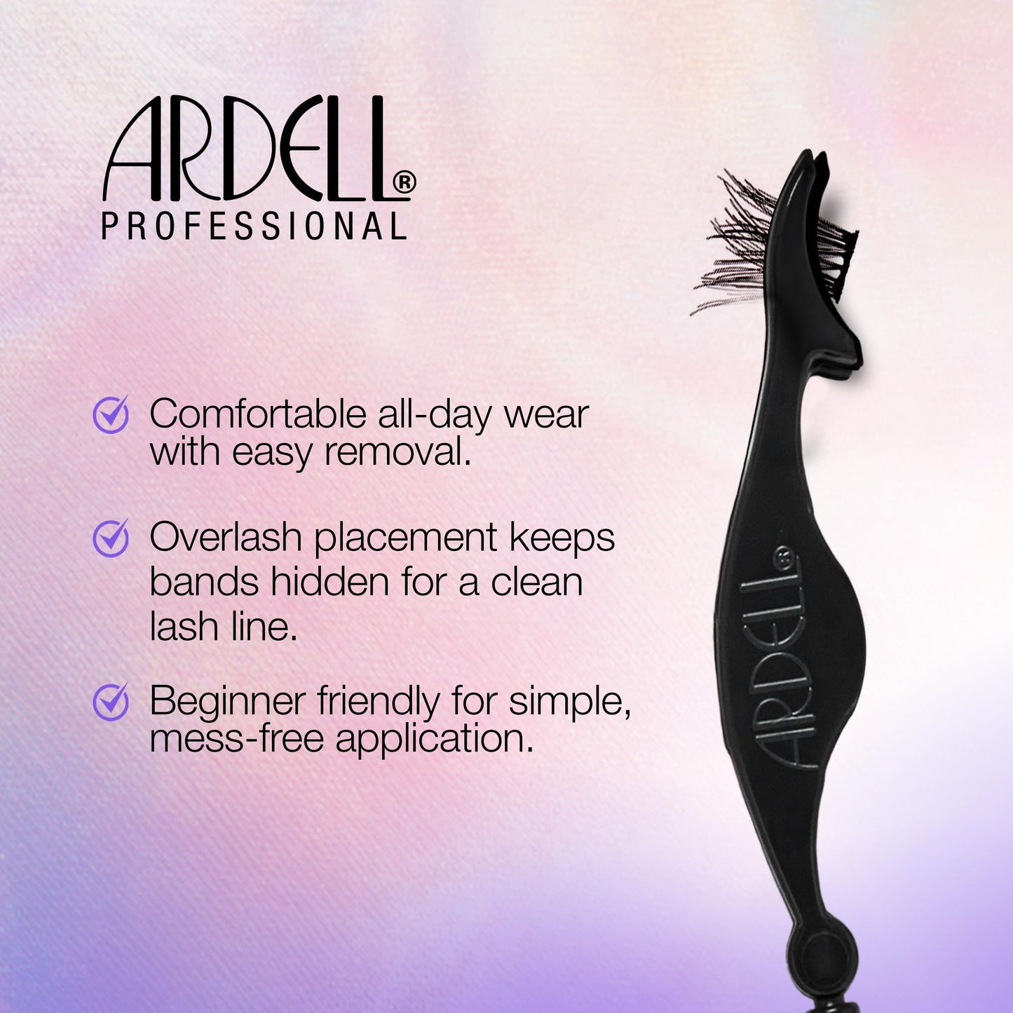 Misty Rose Ardell Press On Overlash 3D Fauxmink Volume 854 – Self Adhesive Lash Clusters, No Glue Needed Eyelashes, Pre Glued Cluster Eyelash Extensions, 1 Pack