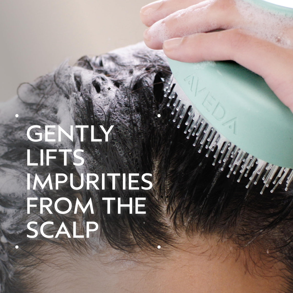 Light Gray Aveda Scalp Solutions Stimulating Scalp Massager | Exfoliates, Stimulates Scalp Micro-Circulation | for All Hair Types