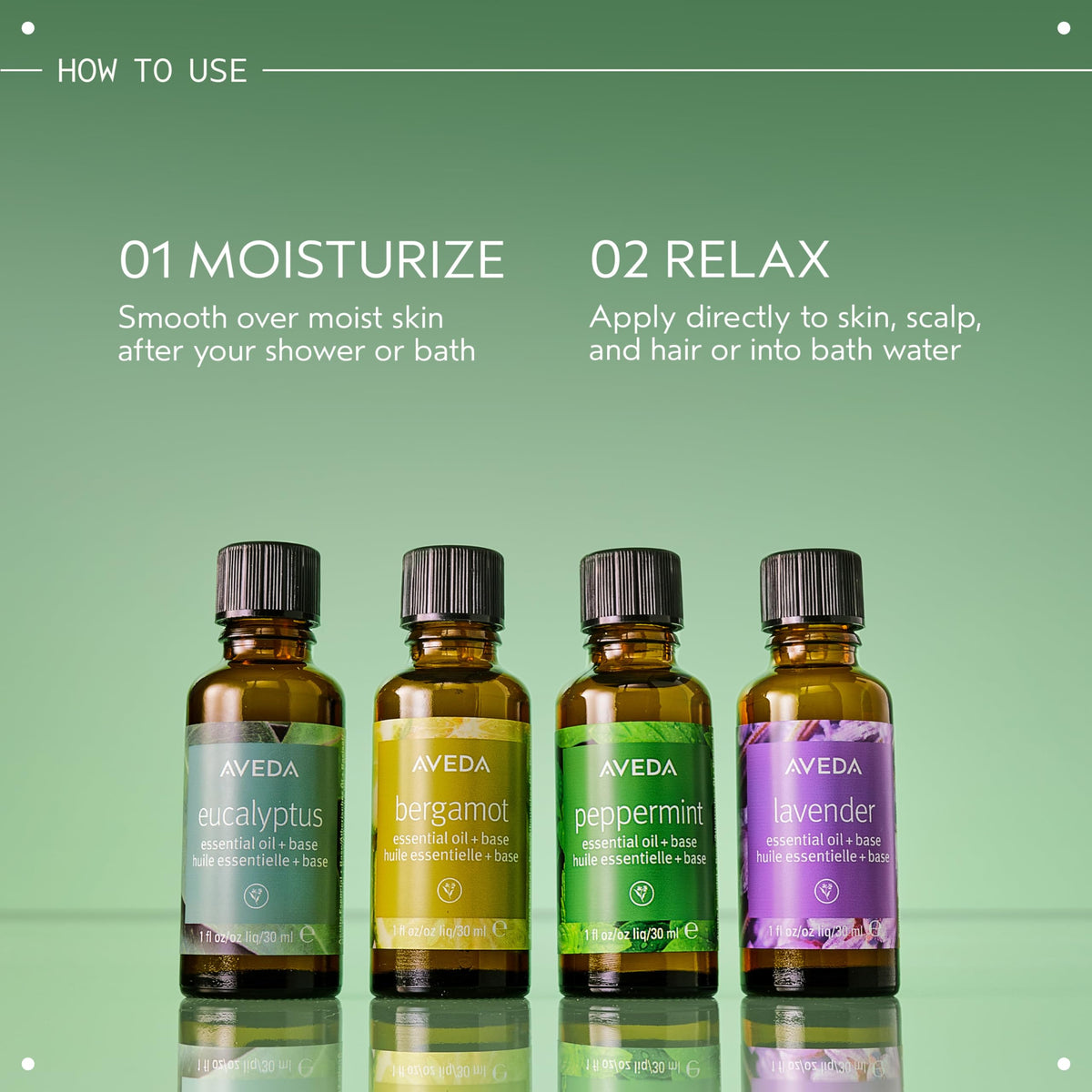 Dark Sea Green Aveda Lavender Essential Oil + Base | Calming Aroma | For Body & Bath, 1 Fl Oz
