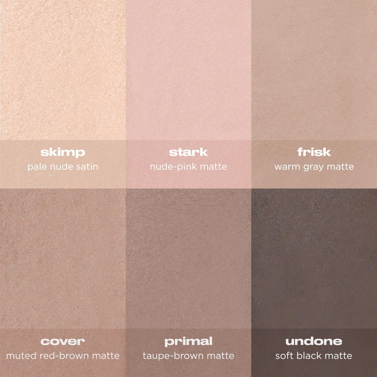Wheat Urban Decay Naked2 Basics Matte Eyeshadow Palette - 6 Cool Neutral Shadows