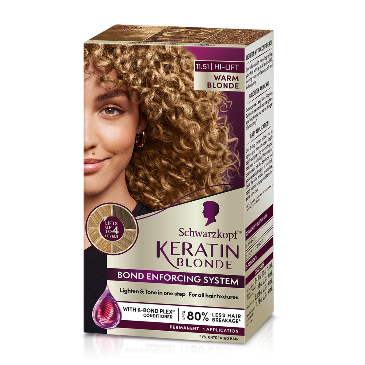 Dark Gray Schwarzkopf® Keratin Blonde 11.51 Warm Blonde Permanent Hair Dye