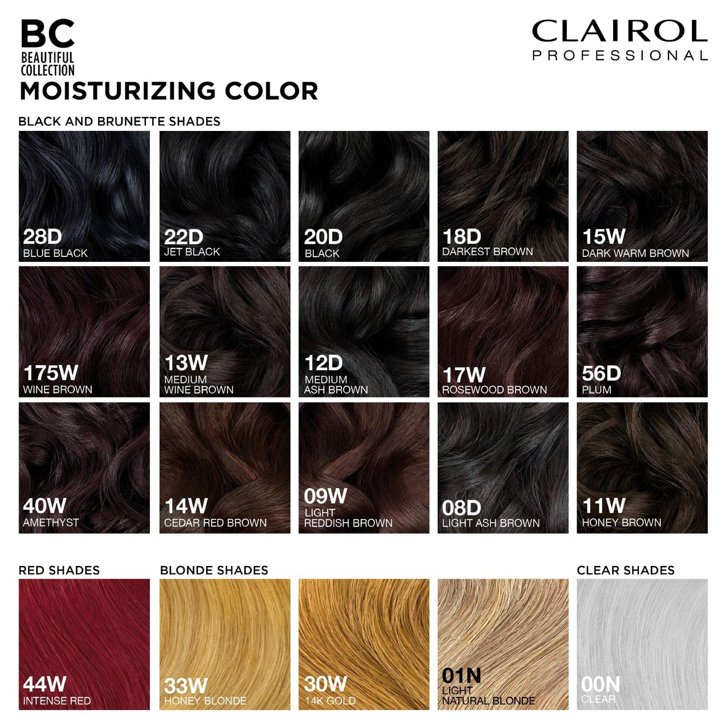 White Smoke Clairol Professional Beautiful Collection Hair Color, 18D Darkest Brown, 3 Fl Oz - Packaging May Vary