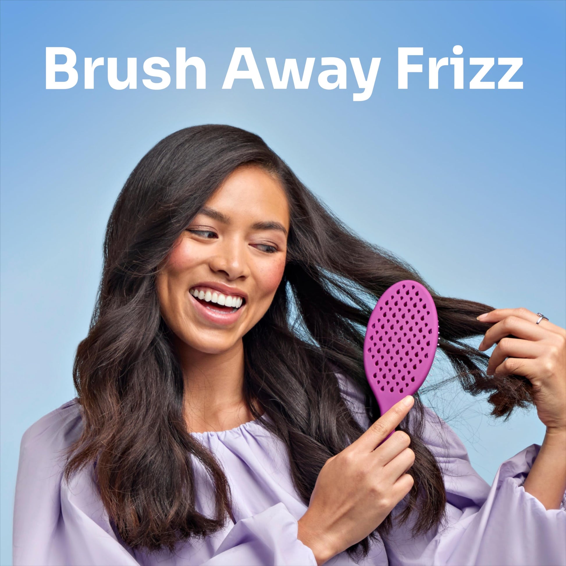 Light Steel Blue Wet Brush Frizz-Free Detangler Brush with Ionic Technology, Purple, Provides Frizz Control, Reduces Static, and Smooths All Hair Types, Best For Dry Hair, Made for Women, Men & Kids
