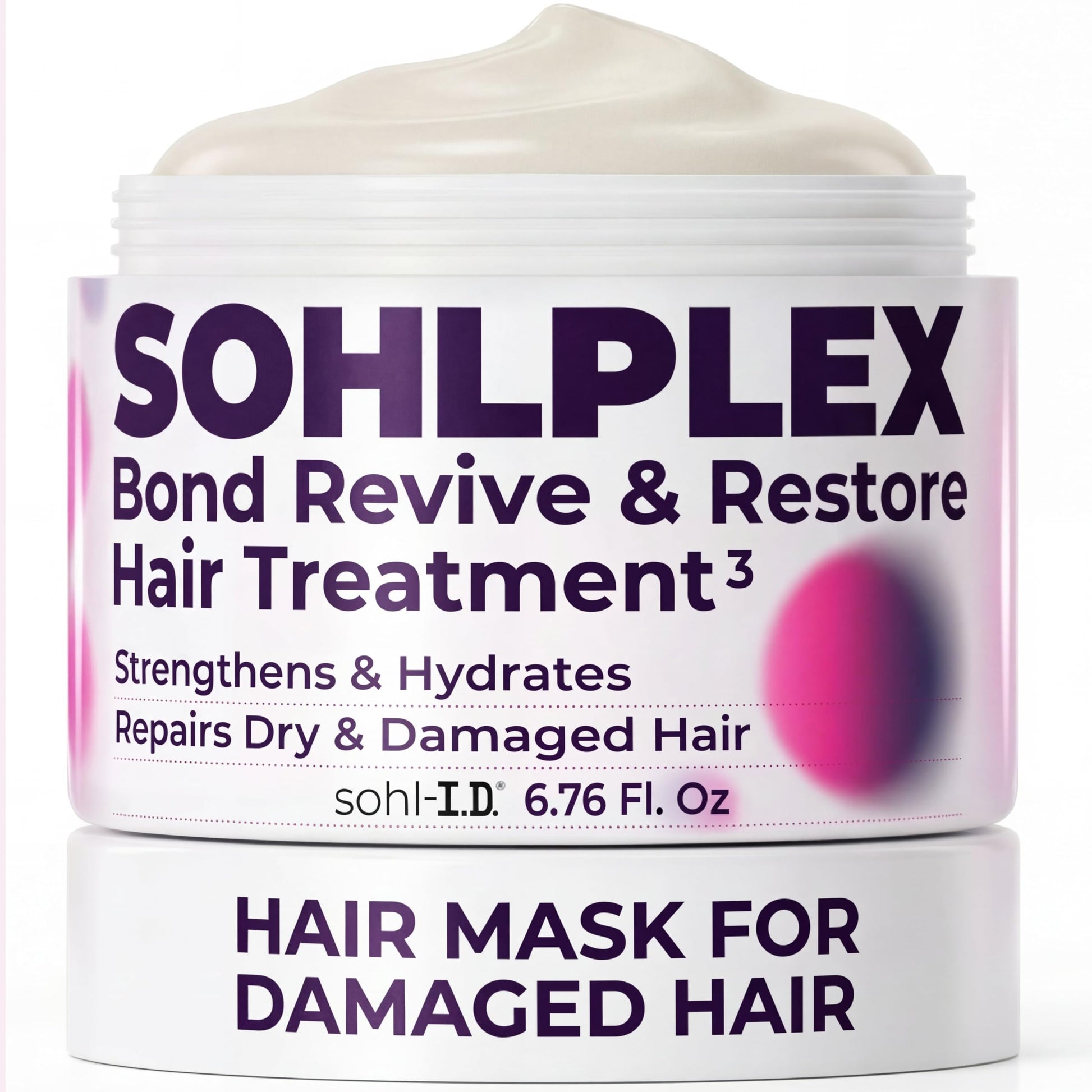 White Smoke sohl-I.D. Hair Mask for Dry & Damaged Hair – Deep Conditioning Repair Treatment to Restore Smoothness & Shine – Moisturizing Hair Mask with Vitamins B3, B5, B7, C & E – Vegan & Cruelty-Free 6.76 fl oz