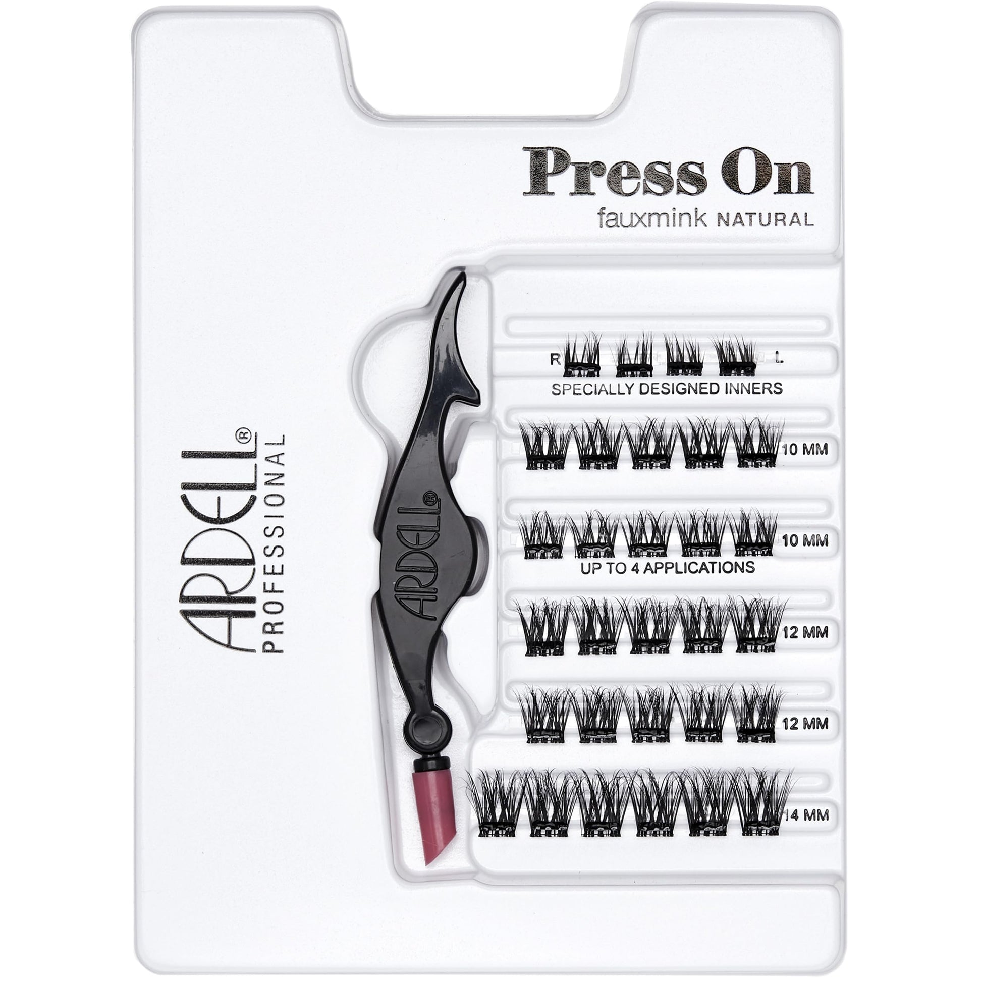 White Smoke Ardell Press On Lashes Underlash Extensions, Faux Mink Natural – Pre-Glued Lash Clusters, No Glue Needed, Eyelash Cluster, Green Tea & Peptides Infused with Applicator, DIY Lash Extensions, 30 ct
