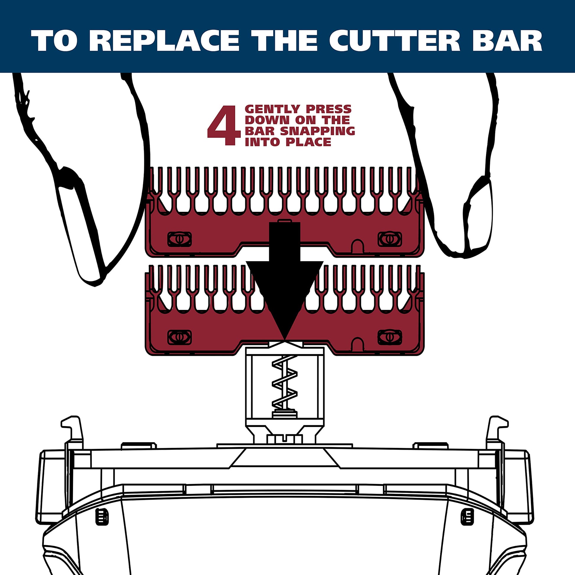 White Smoke Wahl Black Chrome Smart Shave Replacement Foils, Cutters and Head for 7061 Series - Model 7045-700