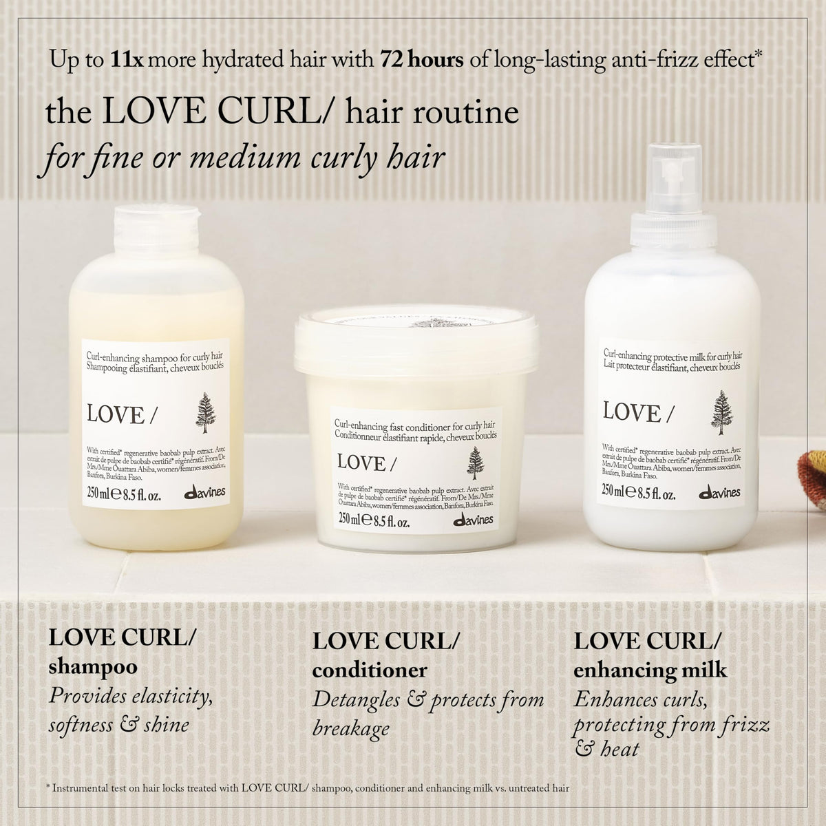 Light Gray Davines LOVE CURL/Enhancing Milk To Shield, Prime, Style And Refresh Curls
