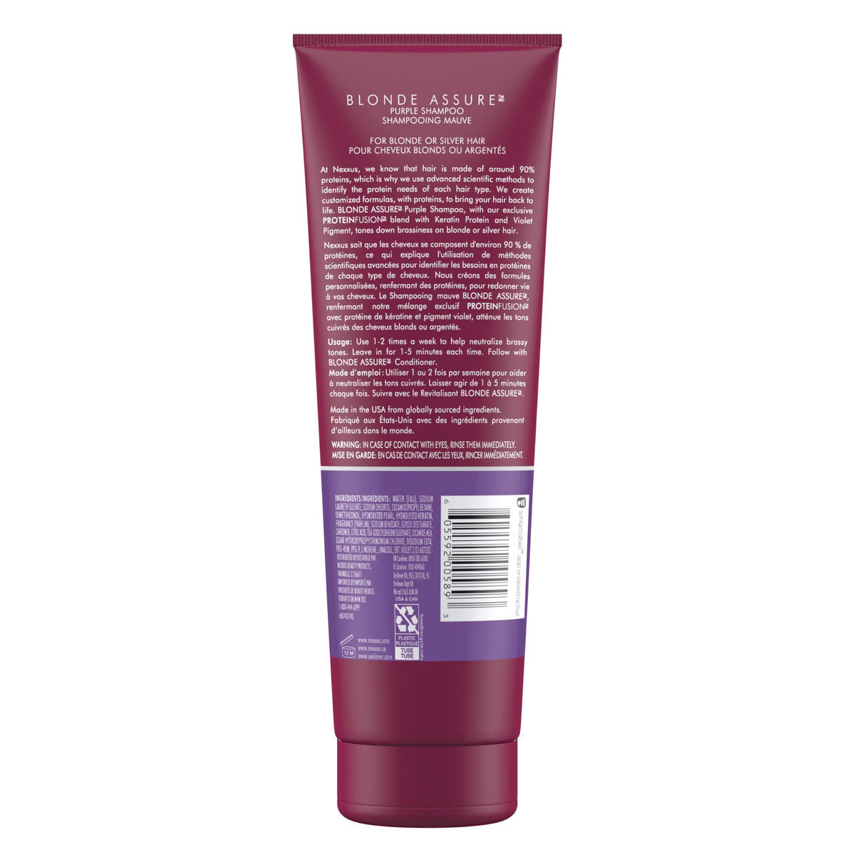 White Smoke Nexxus Blonde Assure Purple Shampoo 8.5 oz