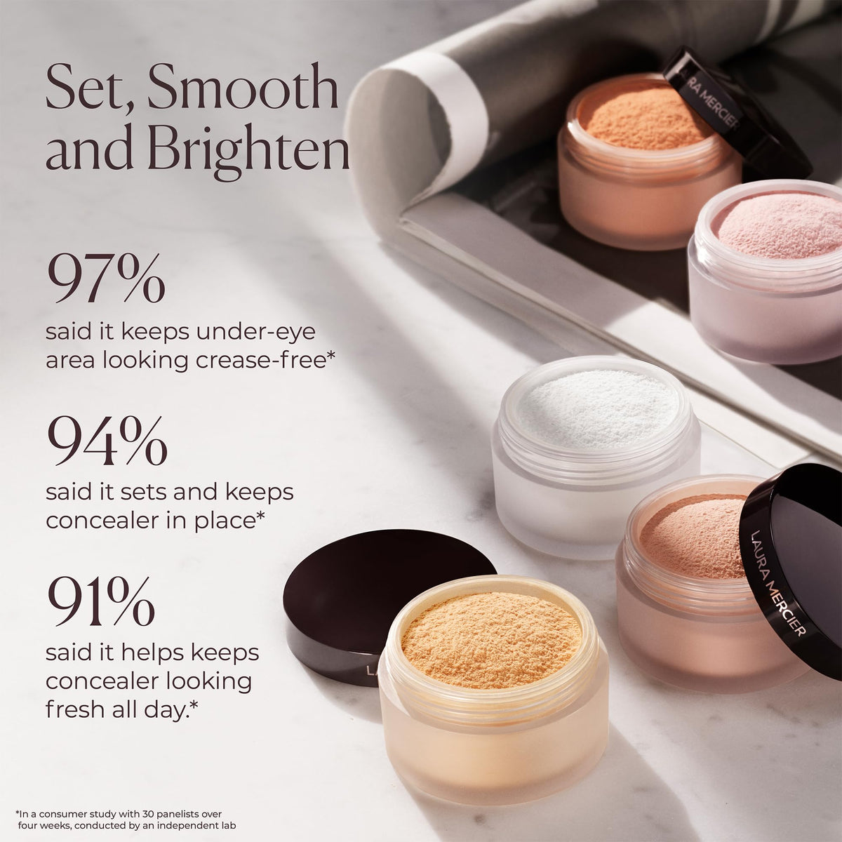 Lavender Laura Mercier Secret Brightening Under Eye Powder, 0.14 oz
