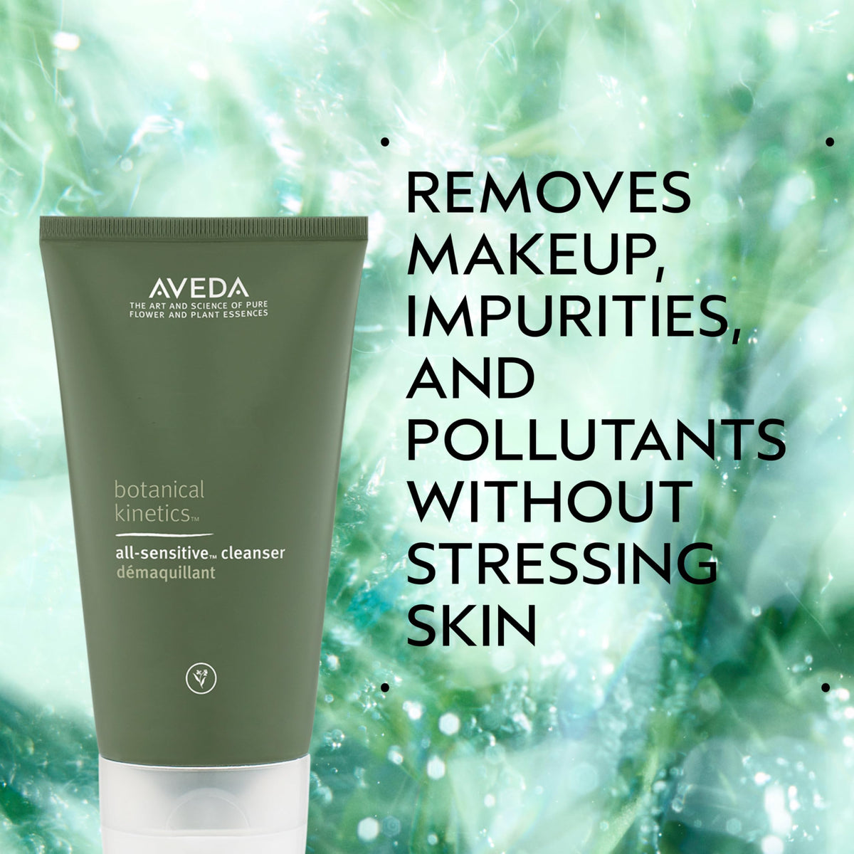 Light Cyan AVEDA Botanical Kinetics All-Sensitive Cleaner | Gentle Facial Cleanser for Sensitive Skin | Fragrance Free | with Olive and Coconut Oil | 98% Naturally Derived*, 5.0 Fl Oz