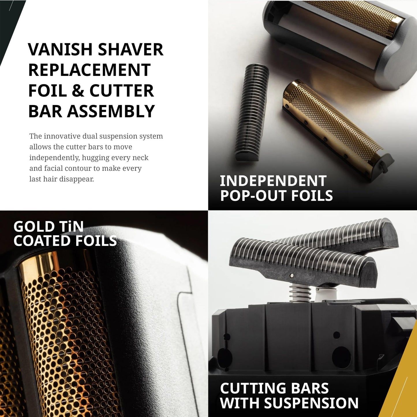 White Smoke Wahl Professional 5 Star Vanish Shaver, Cordless, Lithium-Ion Battery, Pop-Out Foil Bars, Ergonomic Design, 100+ Minute Runtime