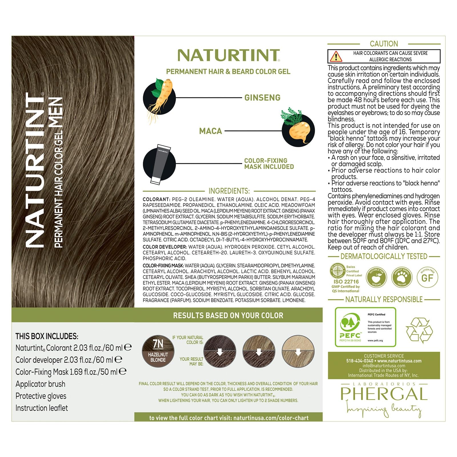 White Smoke Naturtint Mens Permanent Hair Color for Hair Beard and Mustache (7N Men's Hazelnut Blonde)