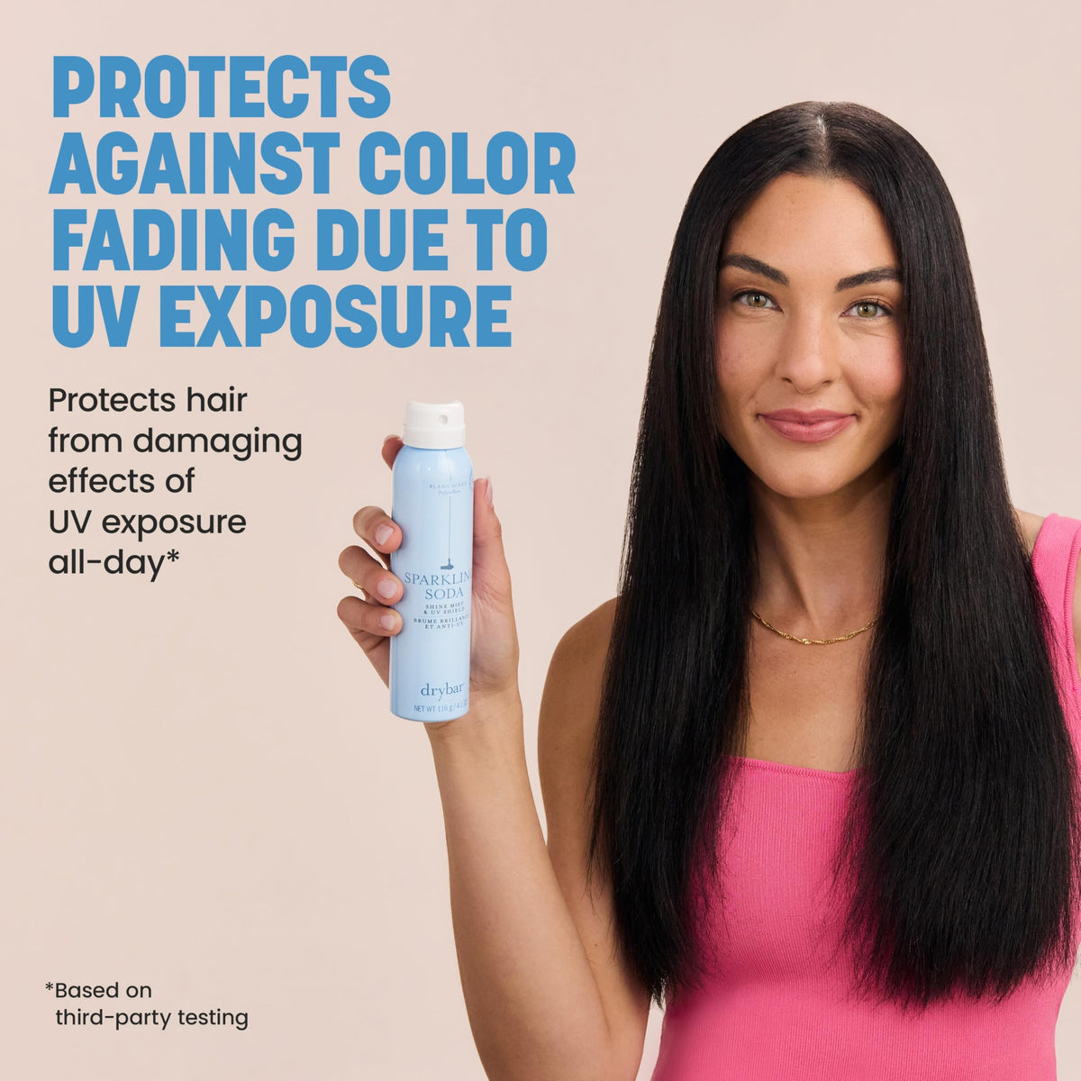 Light Gray Drybar Sparkling Soda Finishing Spray Collection, Ultra-Fine Mist, Adds Shine to Finished Look