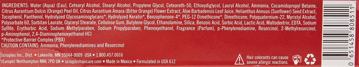 Maroon Scruples True Integrity Opalescent Cream, Hair Color 4g, 2.05 Ounce