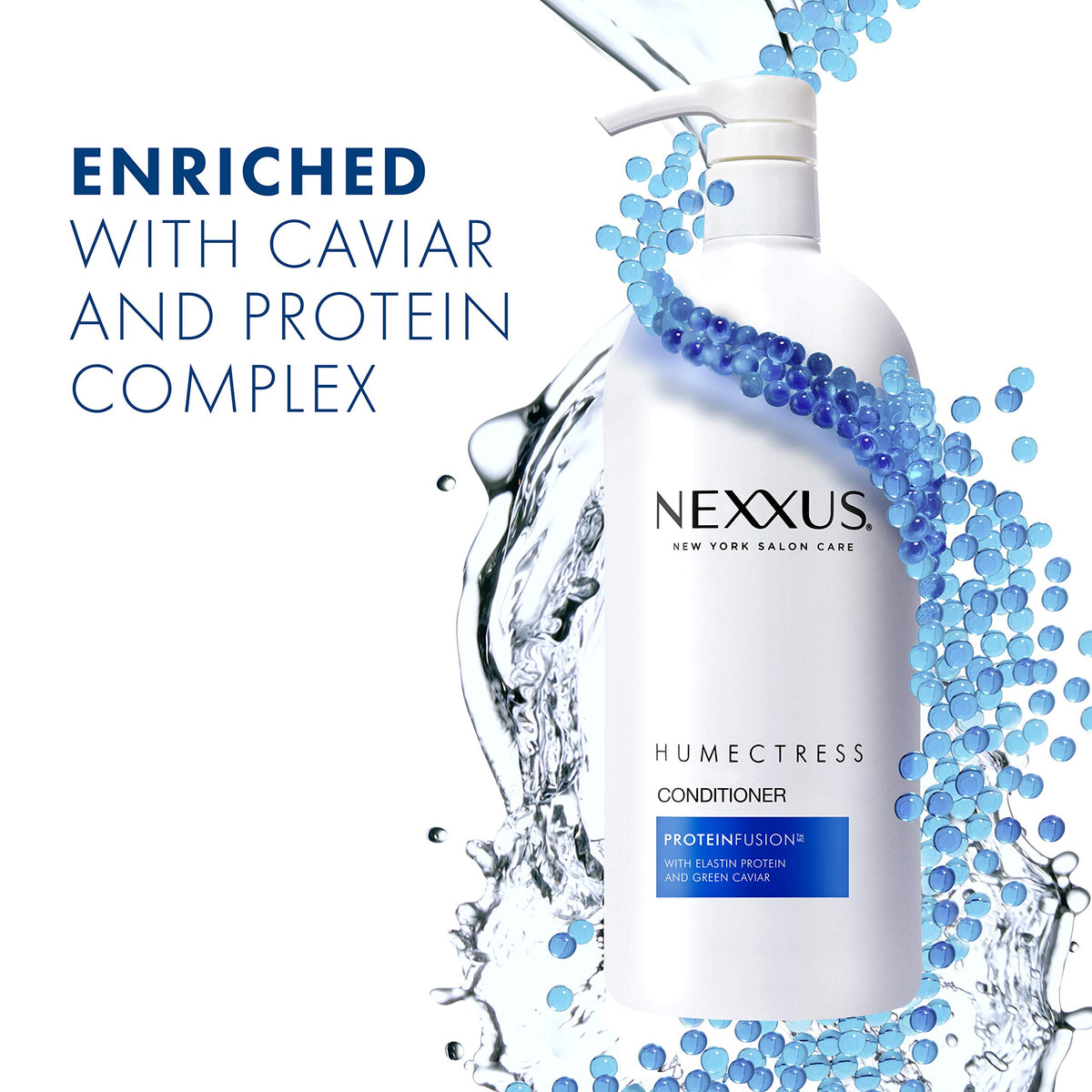 White Smoke Nexxus Moisturizing Conditioner for Dry Hair Ultimate Moisture Silicone-Free, Moisturizing ProteinFusion with Elastin Protein and Green Caviar 33.8 oz