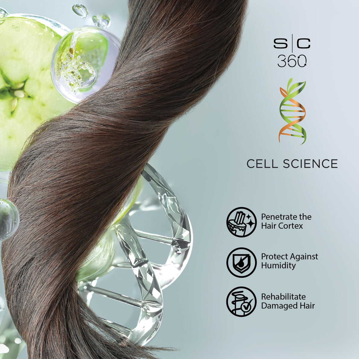 Gray StyleCraft SC360 Cell Science Glow Cream & Shine Enhancing Hair Oil Duo Kit - Nourishing & Strengthening Hair Care with Apple Cell Extract, Jojoba, Grape Seed & Argan Oils - 2 x 100mL