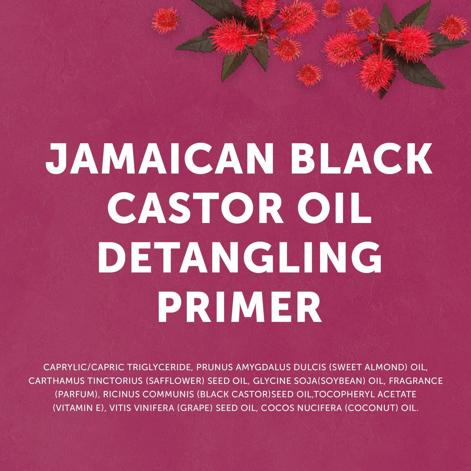 Maroon Cantu Jamaican Black Castrol Oil Detangling Primer with Cocoa Butter 6 oz