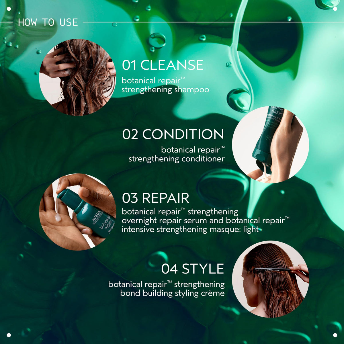 Black AVEDA Botanical Repair Strengthening Shampoo | Strengthens and Repairs Damaged Hair | Bond-Building Shampoo | 94% Naturally Derived* | Silicone Free, 1.7 Fl Oz