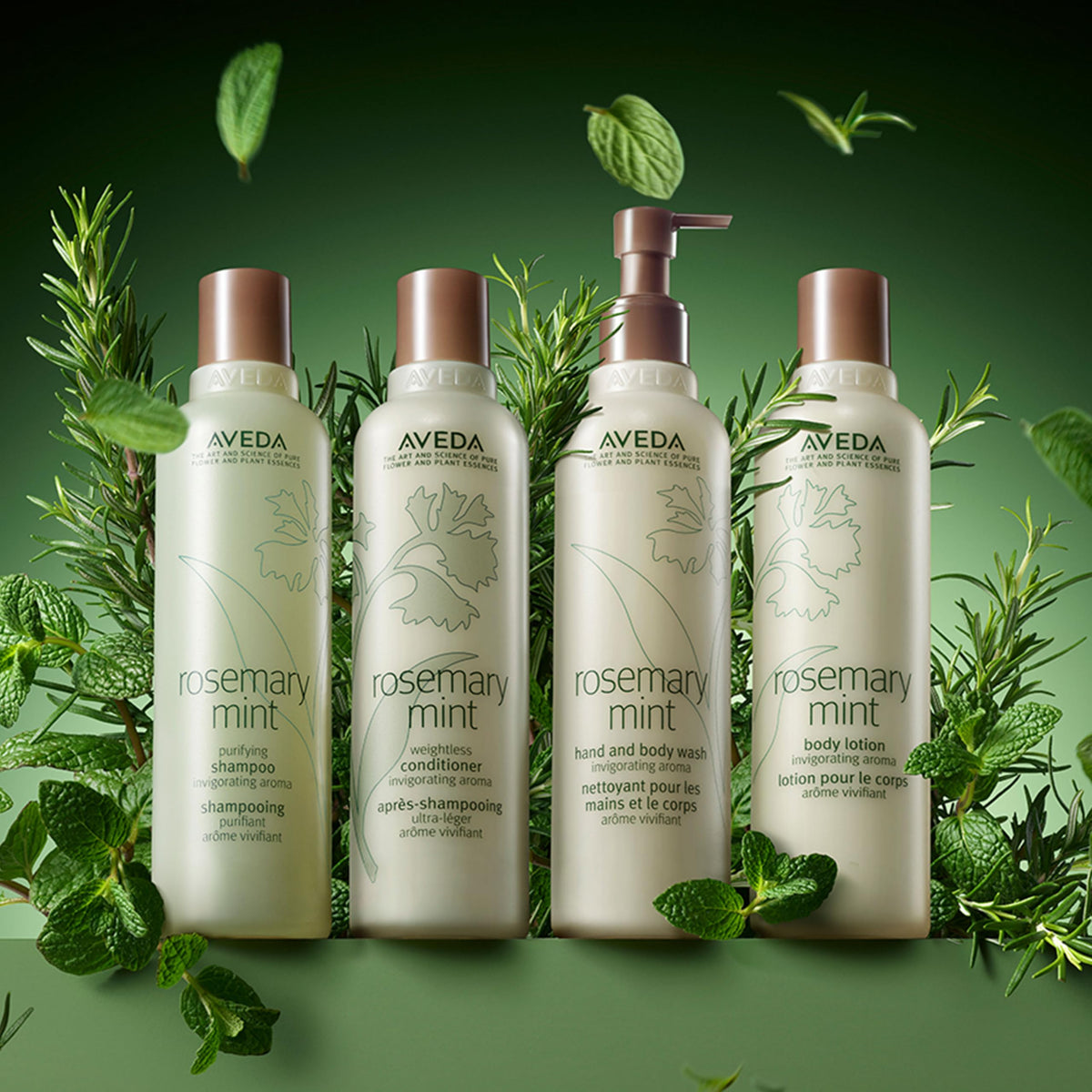 Black AVEDA Rosemary Mint Hand & Body Wash | Liquid Hand Soap and Body Wash | with Invigorating Aroma of Certified Organic Peppermint & Rosemary, 8.5 Fl Oz