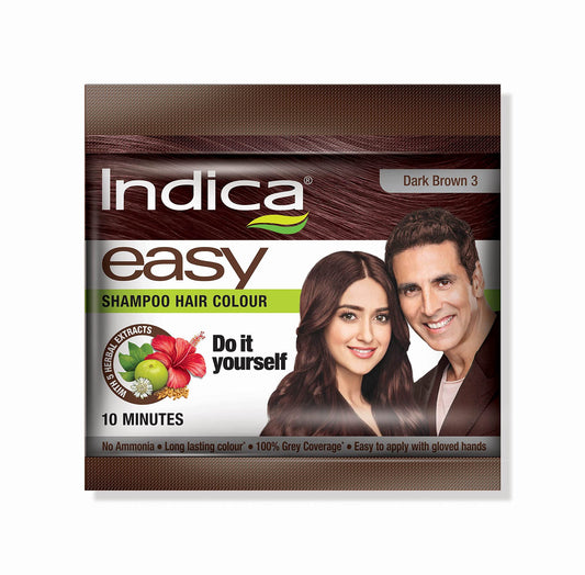Dark Slate Gray Indica Hair Color - Dark Brown, 25ml Sachet (Pack of 5)