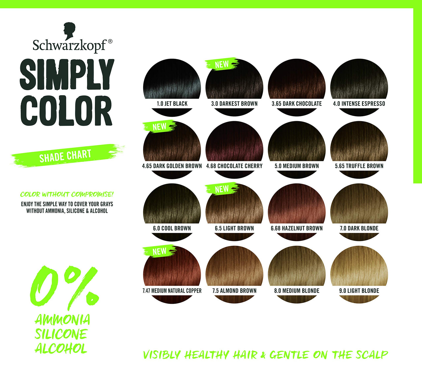 White Smoke Simply Color Permanent Hair Color, 7.47 Medium Natural Copper