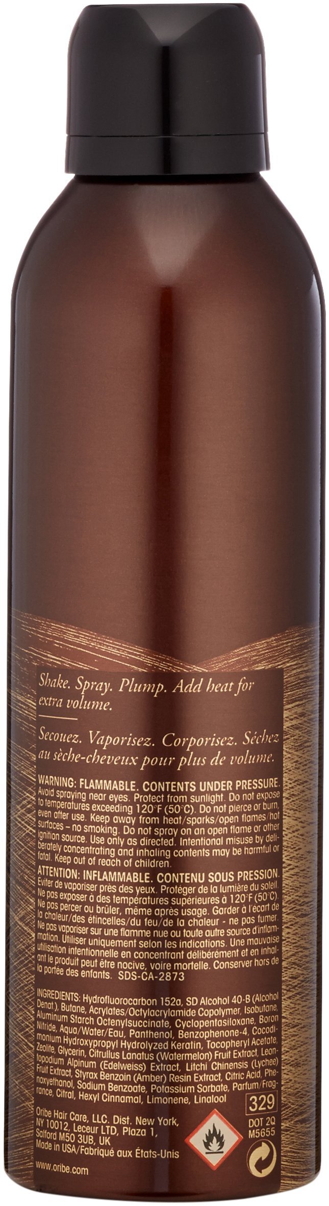 Dark Olive Green Oribe Thick Dry Finishing Spray - Adds Body, Volume, Thickness & Hold - 7oz