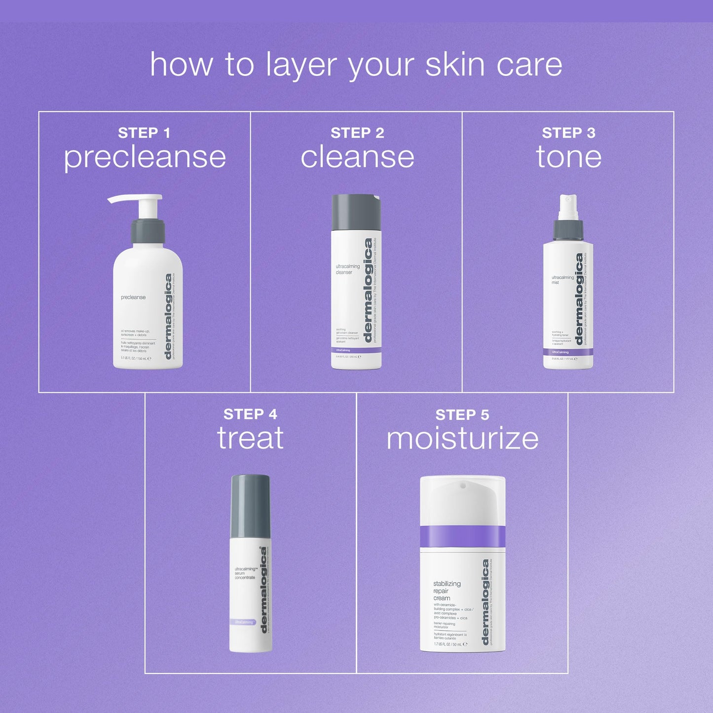 Medium Purple Dermalogica Ultracalming Mist, Facial Spray for Sensitive Skin with Aloe, Soothing and Hydrating - Quickly Relieves Inflammation and Discomfort, 6 Fl Oz