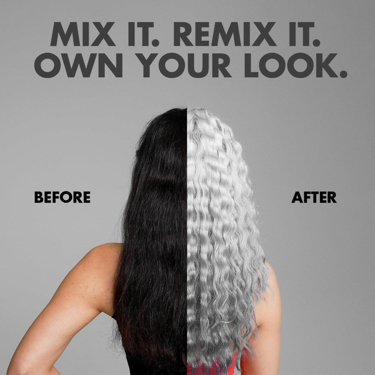 Dark Gray got2b Color Remix Customizable Semi-Permanent Hair Color,100 Silver Era